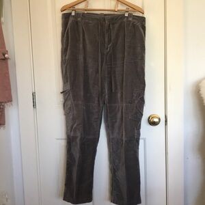 Sundance Gray Velveteen Cargo Pants